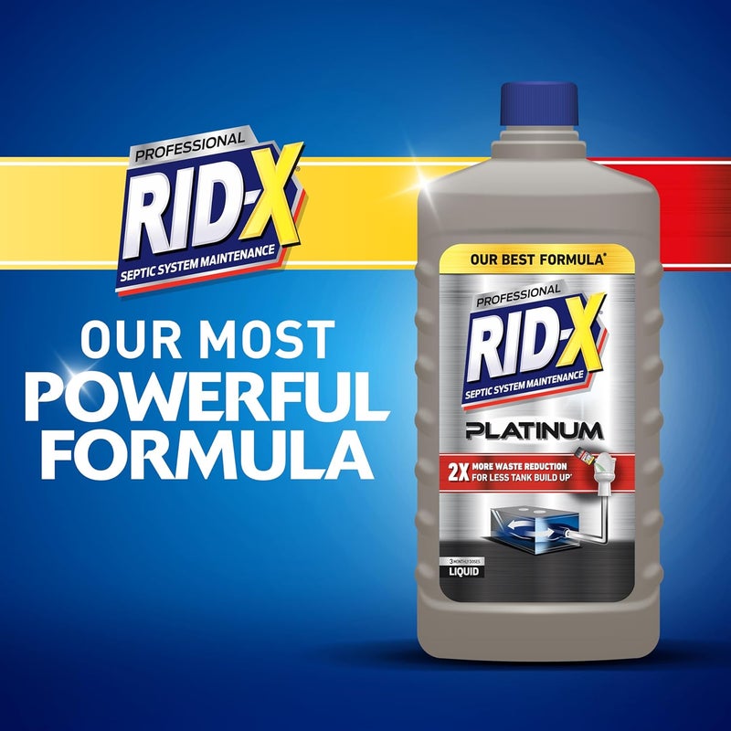 RidX Septic Tank Treatment Platinum Liquid 6 Month Supply – Our Best Formula with x2 More Waste Reduction - Image 2